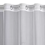 Firana na przelotkach 300x150 SADIE biała z delikatnej siateczki z wyhaftowanymi kwiatkami - 4