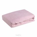 Prześcieradło z bawełny frotte z gumką pudrowe 220x200 Design 91 - 5