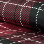 Pościel świąteczna 220x200 NOELLIE bordowo ciemno zielona wzór kraty z bawełny renforce - 3