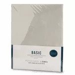 Prześcieradło z bawełny renforce z gumką 160x200 beżowe BASIC - 5