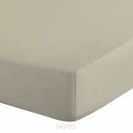 Prześcieradło z bawełny renforce z gumką 160x200 beżowe BASIC - 2