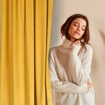 Zasłona na taśmie 140x270 ROSA welwetowa musztardowa Design 91 - 17