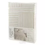 Pościel satynowa 160x200 SPRING 80 beżowa z wzorem geometrycznym z kolekcji Classic - 7