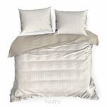 Pościel satynowa 160x200 SPRING 80 beżowa z wzorem geometrycznym z kolekcji Classic - 5