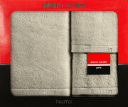 Komplet Ręczników EVI Pierre Cardin jasny beż zdobione bordiurą w kolorze ręcznika z logo marki z kolekcji Premium 430 g/m2 - 2