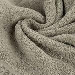 Komplet Ręczników EVI Pierre Cardin jasny beż zdobione bordiurą w kolorze ręcznika z logo marki z kolekcji Premium 430 g/m2 - 4