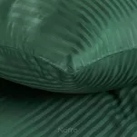 Pościel satynowa 160x200 VERA jednokolorowa gładka ciemna zieleń w prążki - 7