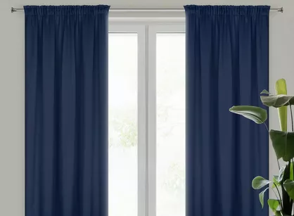 Zasłona na taśmie 135x270 PARISA zaciemniająca granatowa jednokolorowa Design 91