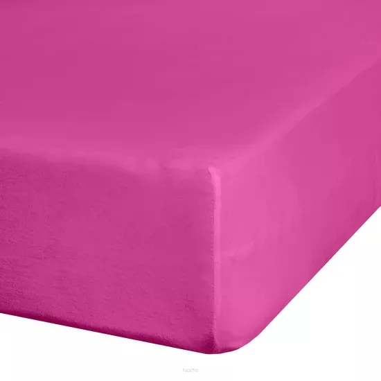 Prześcieradło z bawełny jersey z gumką ADELA amarantowe 140x200 z kolekcji Ella Line