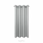 Zasłona na przelotkach 140x175 RITA jednokolorowa stalowa z miękkiej tkaniny - 7