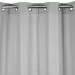 Zasłona na przelotkach 140x175 RITA jednokolorowa stalowa z miękkiej tkaniny - 4