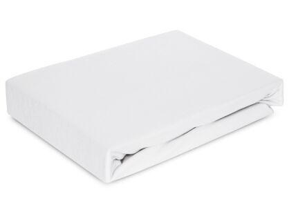 Prześcieradło z bawełny jersey 4 z elastanem z gumką białe 180x200