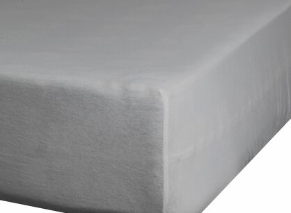 Prześcieradło z satyny bawełnianej z gumką NOVA 3 stalowe 100x200