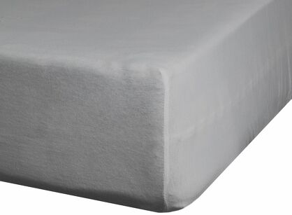 Prześcieradło z satyny bawełnianej z gumką NOVA 3 stalowe 100x200