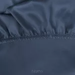 Prześcieradło z bawełny jersey z gumką granatowe 160x200 Design 91 - 3