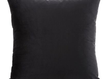 Poszewka welwetowa 40x40 MELANIE jednokolorowa czarna o aksamitnej strukturze