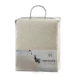 Narzuta 200x220 BONI 4 kremowa pikowana z mikrofibry geometryczny wzór - 2