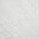 Narzuta jednokolorowa 170x210 BONI 5 biała pikowana w geometryczny wzór Design 91 - 5