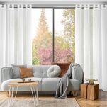 Firana na szelkach 140x250 LUCY biała z gładkiego woalu - 10