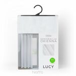 Firana na szelkach 140x250 LUCY biała z gładkiego woalu - 12