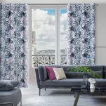 Firana na przelotkach 140x250 MALIBU biała ze srebrnym nadrukiem - 9