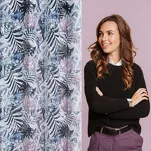 Firana na przelotkach 140x250 MALIBU biała ze srebrnym nadrukiem - 10