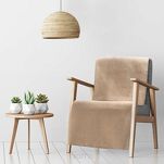 Koc na fotel bawełniany 70x160 AMBER beżowy o strukturze wafla Design 91 - 5
