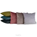 Poszewka welwetowa 45x45 VELVET 58B ceglana z wzorem liści miłorzębu - 2