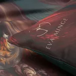 Pościel z makosatyny 160x200 ASTRAL Eva Minge czarna czerwona designerski wzór Premium - 4