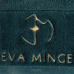 Ręcznik bawełniany 30x50 GAJA Eva Minge ciemna zieleń z welwetową bordiurą sygnowaną logo projektantki - 3