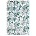 Koc typu flano 150x200 DAVOS 2 biały z nadrukiem zielonych egzotycznych liści - 7