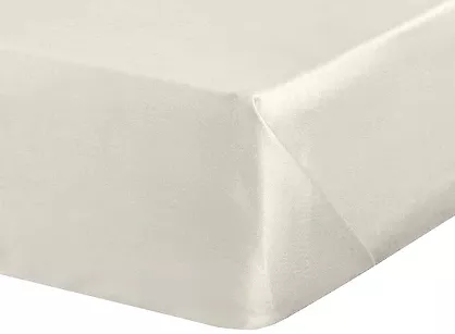 Prześcieradło satyna bawełniana bez gumki DINA kremowe 220x210