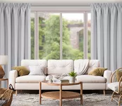 Zasłona na taśmie 135x270 SUZAN zaciemniająca typu blackout stalowa z tkaniny strukturalnej - 9