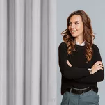 Zasłona na taśmie 135x270 SUZAN zaciemniająca typu blackout stalowa z tkaniny strukturalnej - 10