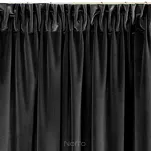 Zasłona gotowa na taśmie 140x270 VILLA welwetowa czarna jednokolorowa o aksamitnej strukturze - 7