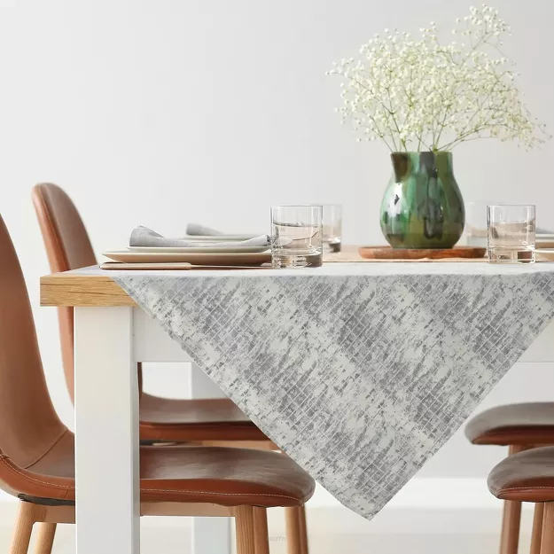 Nakładka 85x85 ALINA srebrna z żakardowym wzorem drobnych kwadracików