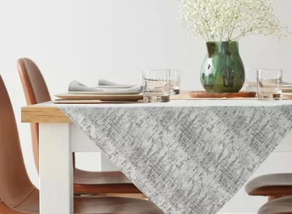 Nakładka 85x85 ALINA srebrna z żakardowym wzorem drobnych kwadracików