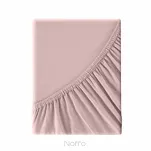 Prześcieradło z bawełny jersey 3 z gumką pudrowe 220x200 - 3