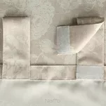 Zasłona na taras 155x240 GARDEN 15 pudrowa na szelkach zapinanymi na rzepy wodoodporna z motywem roślinnym - 2