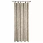 Zasłona na taras 155x240 GARDEN 15 pudrowa na szelkach zapinanymi na rzepy wodoodporna z motywem roślinnym - 8