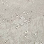 Zasłona na taras 155x240 GARDEN 15 pudrowa na szelkach zapinanymi na rzepy wodoodporna z motywem roślinnym - 6