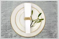 Serwetka 30x40 ALINA srebrna z żakardowym wzorem drobnych kwadracików 4 szt. - 8