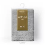 Serwetka 30x40 ALINA srebrna z żakardowym wzorem drobnych kwadracików 4 szt. - 3