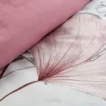 Pościel z makosatyny 220x200 MOLLY biała z różowym wzorem roślinnym z kolekcji Premium - 3