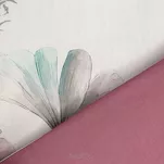 Pościel z makosatyny 220x200 MOLLY biała z różowym wzorem roślinnym z kolekcji Premium - 4