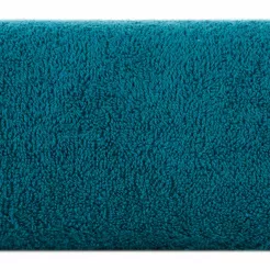 Ręcznik bawełniany 40x60 ABBIE turkusowy z żakardową błyszczącą bordiurą w pasy z delikatną 