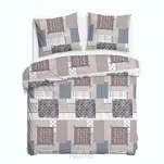 Pościel flanelowa 220x200 31511/1 beżowa patchworkowy wzór - 4