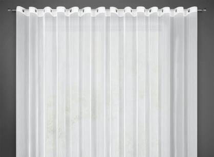 Firana gotowa na przelotkach 350x250 NICEA biała z matowej tkaniny i strukturze deszczyku