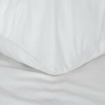 Pościel satynowa 220x200 NOVA 3 jednokolorowa gładka biała - 8