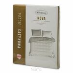 Pościel satynowa 220x200 NOVA 3 jednokolorowa gładka biała - 2